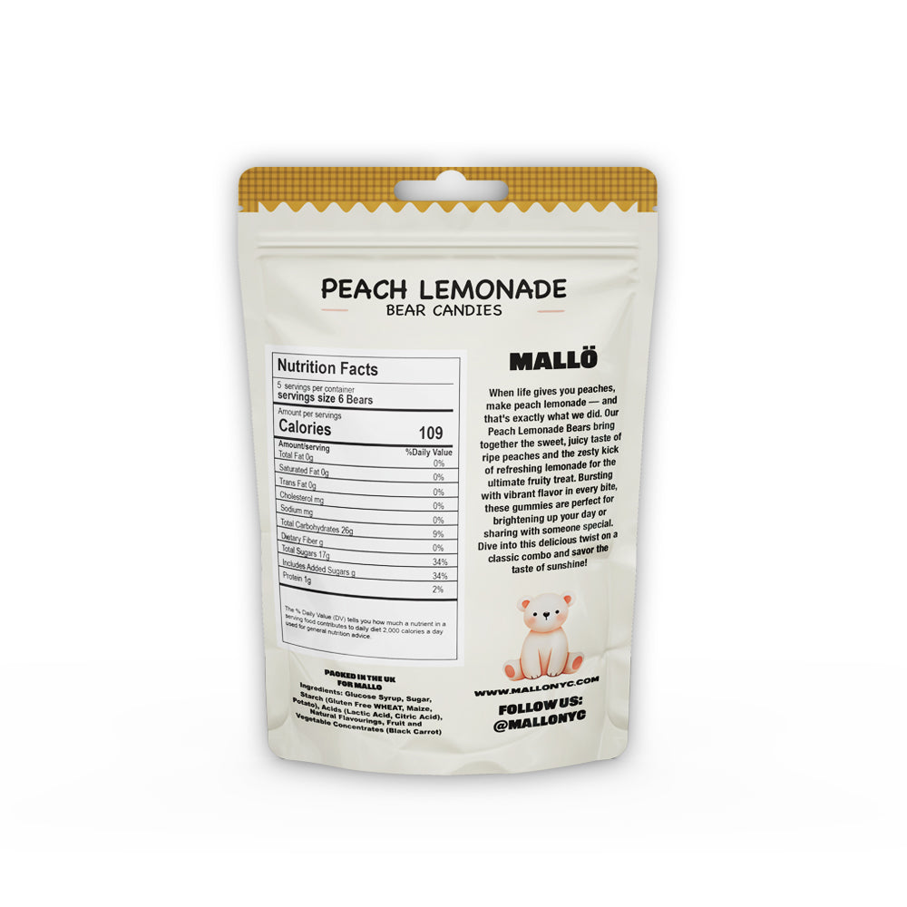 Peach Lemonade Bears (Gluten Free) (Gelatin Free)